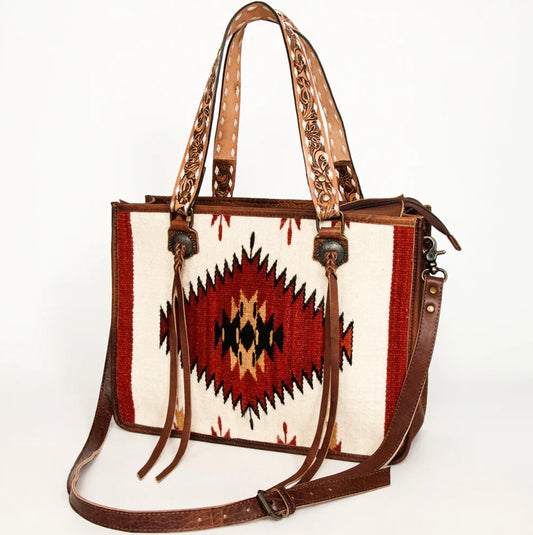 Cream Aztec LG Purse