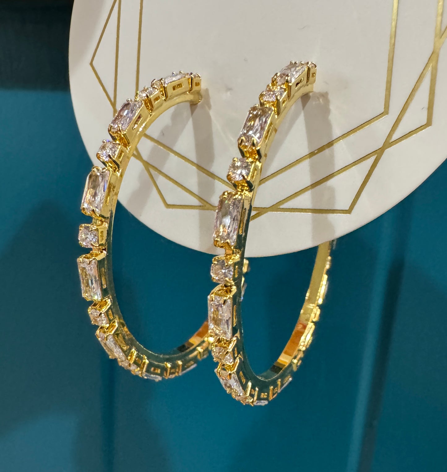 Gold Dazzling Hoops