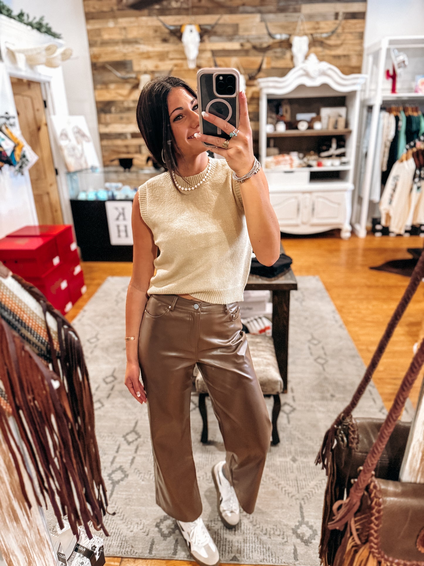 Brown Leather Pants