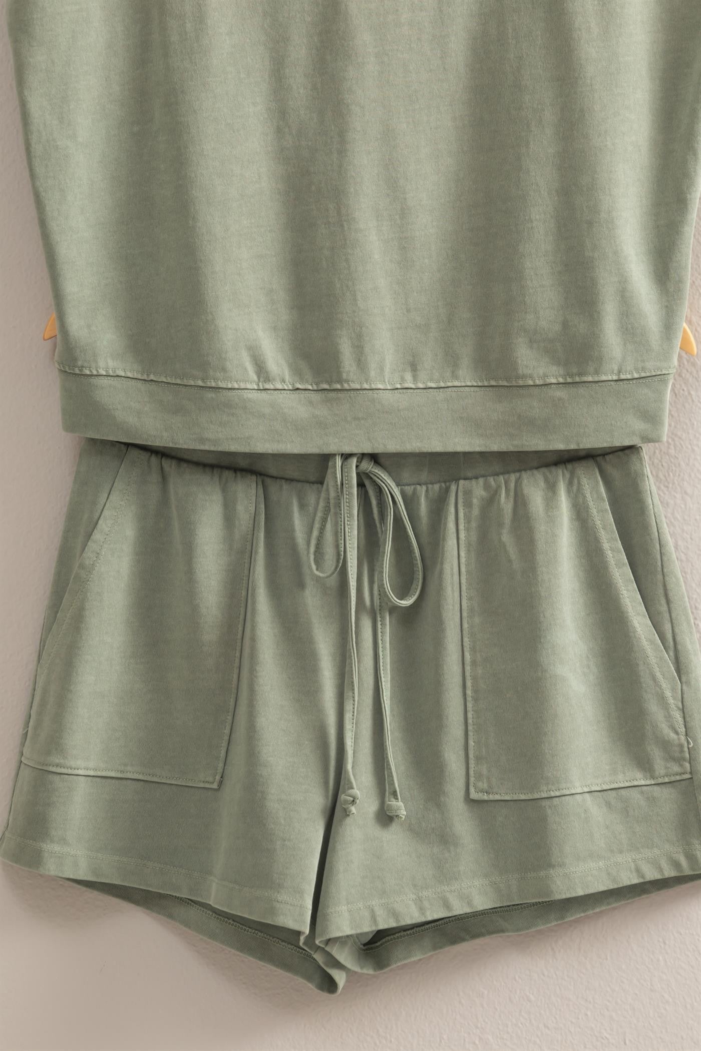 Sage Green Top/Shorts Set