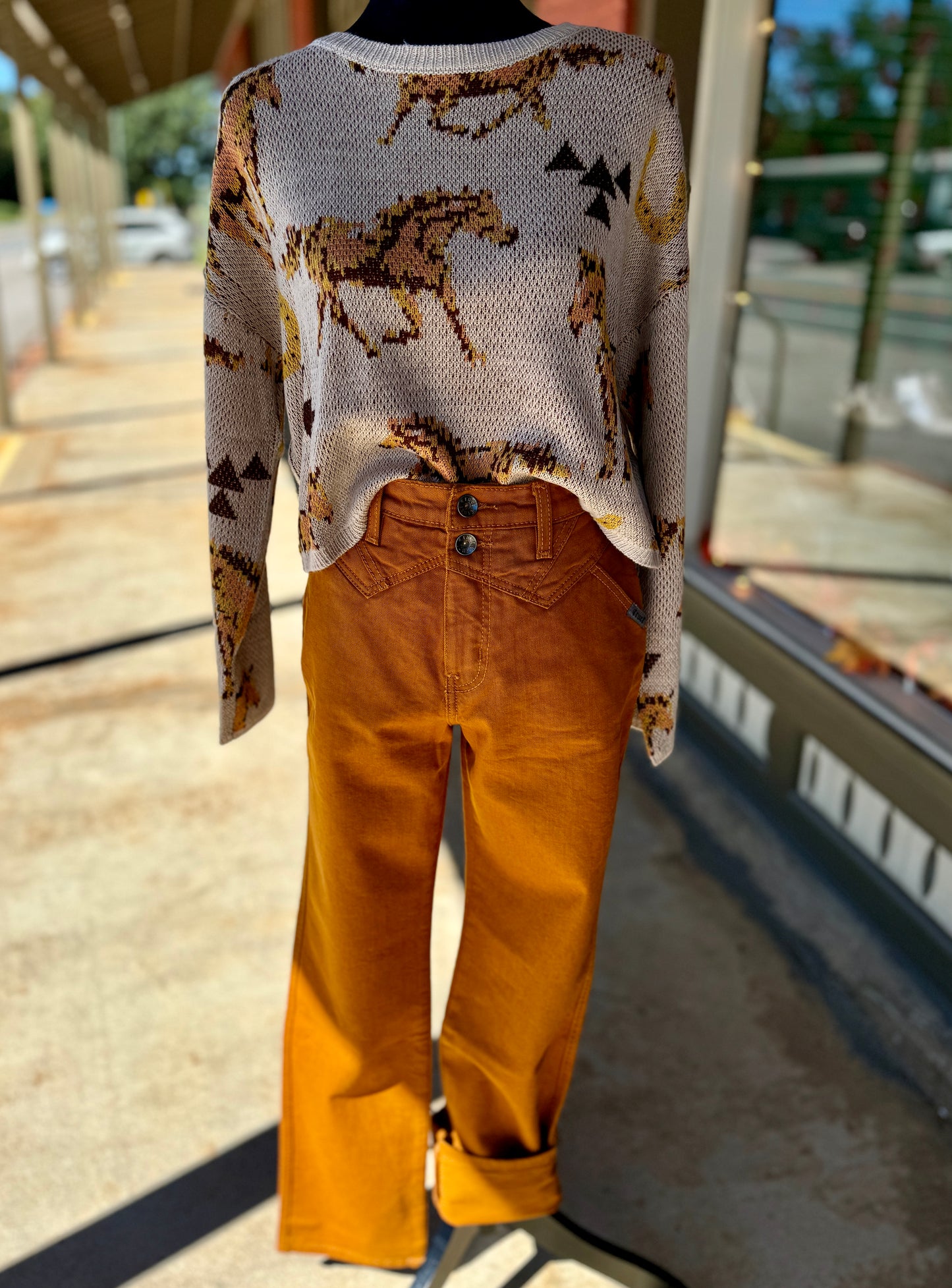 Quinn Mustard Vintage Denim