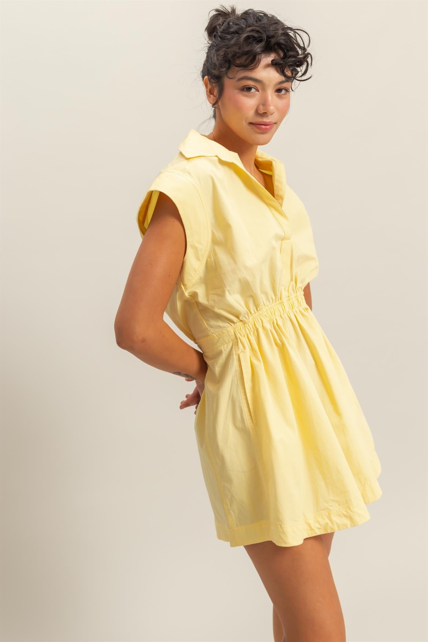 Yellow Woven Dress