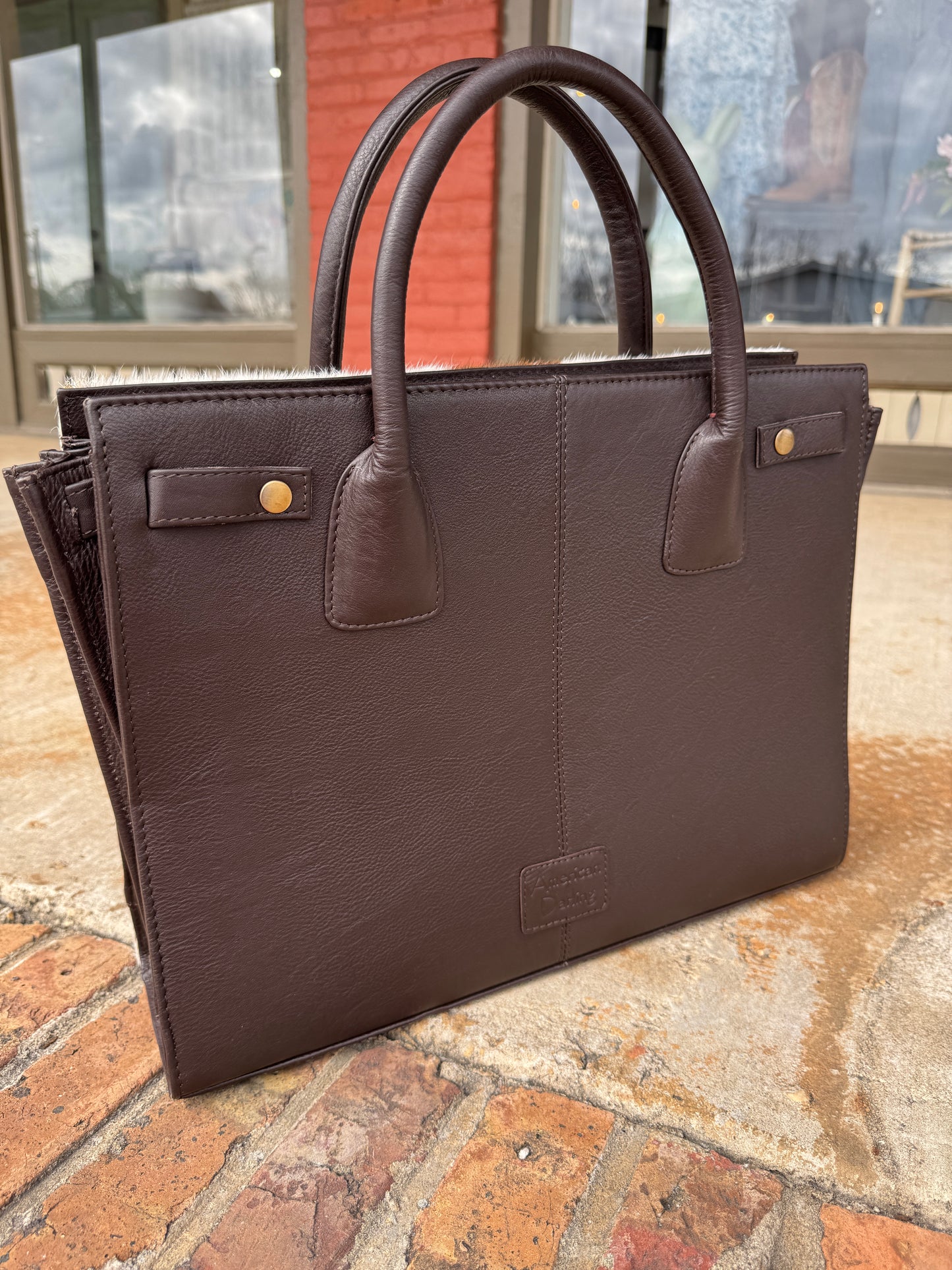 Cowhide Slim Tote