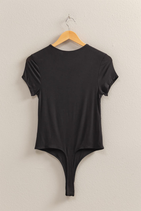 Black Short Sleeve Bodysuit