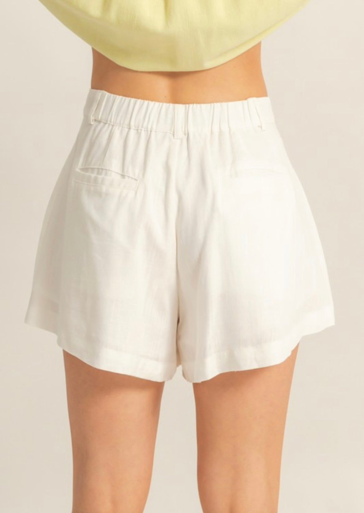 White Linen Shorts