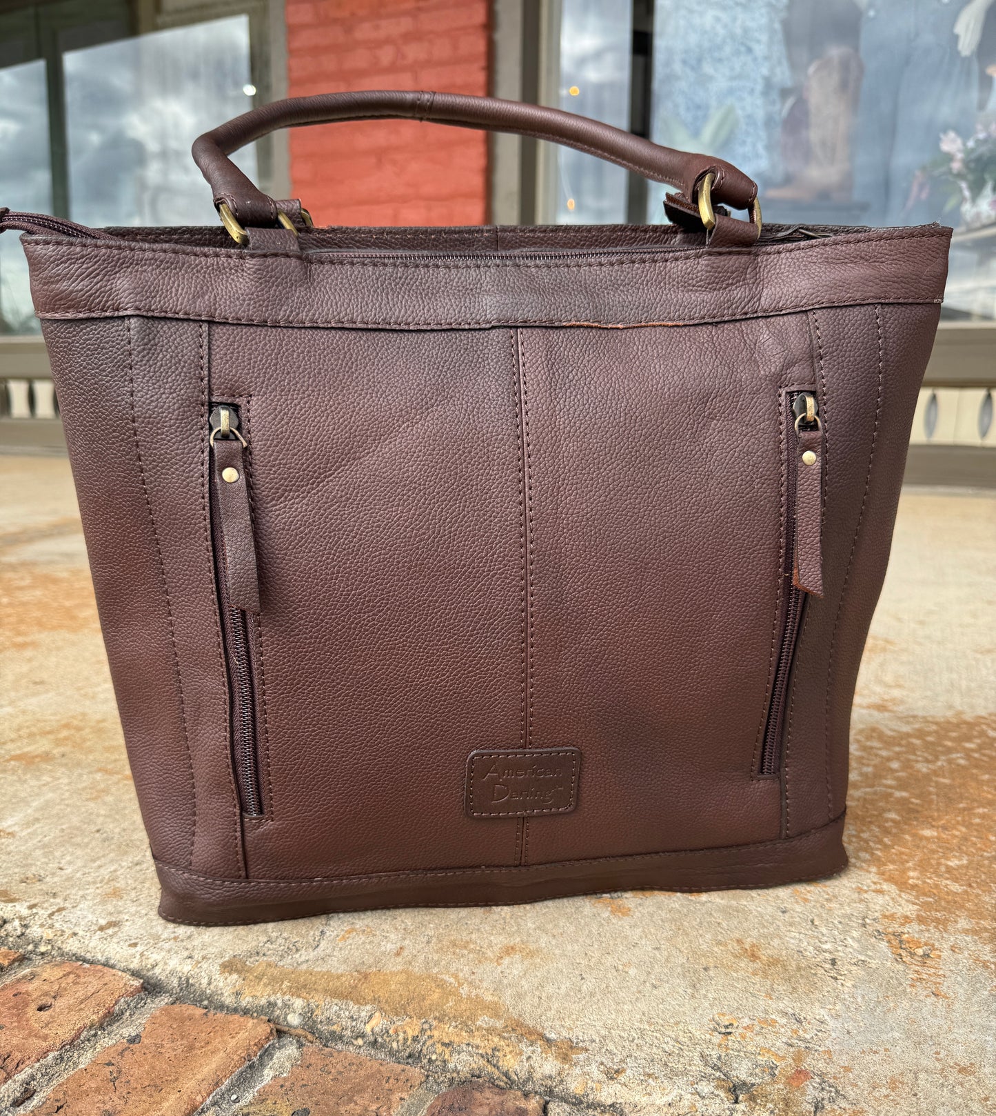 Tooled Leather & Cowhide Tote Carry Conceal