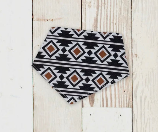 B&W Aztec Dog Bandana