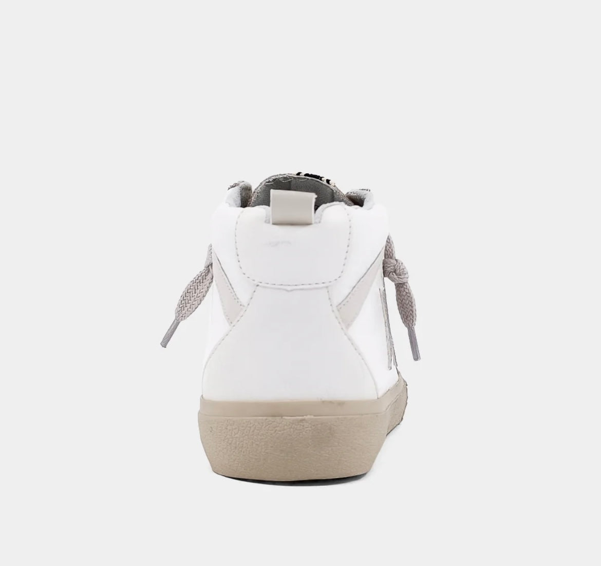 Paulina White Midtop Sneaker