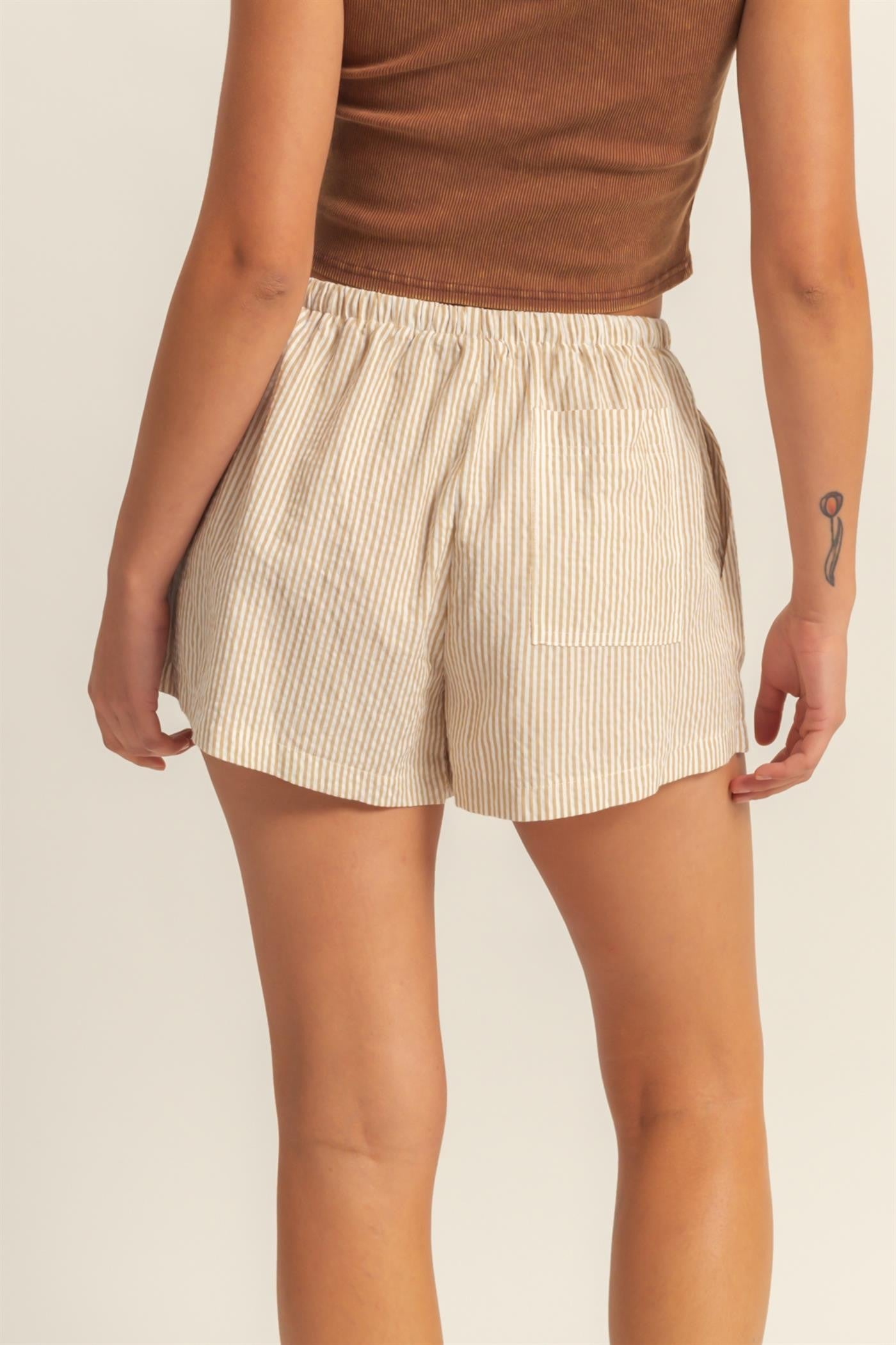 Taupe Stripe Boxer Shorts