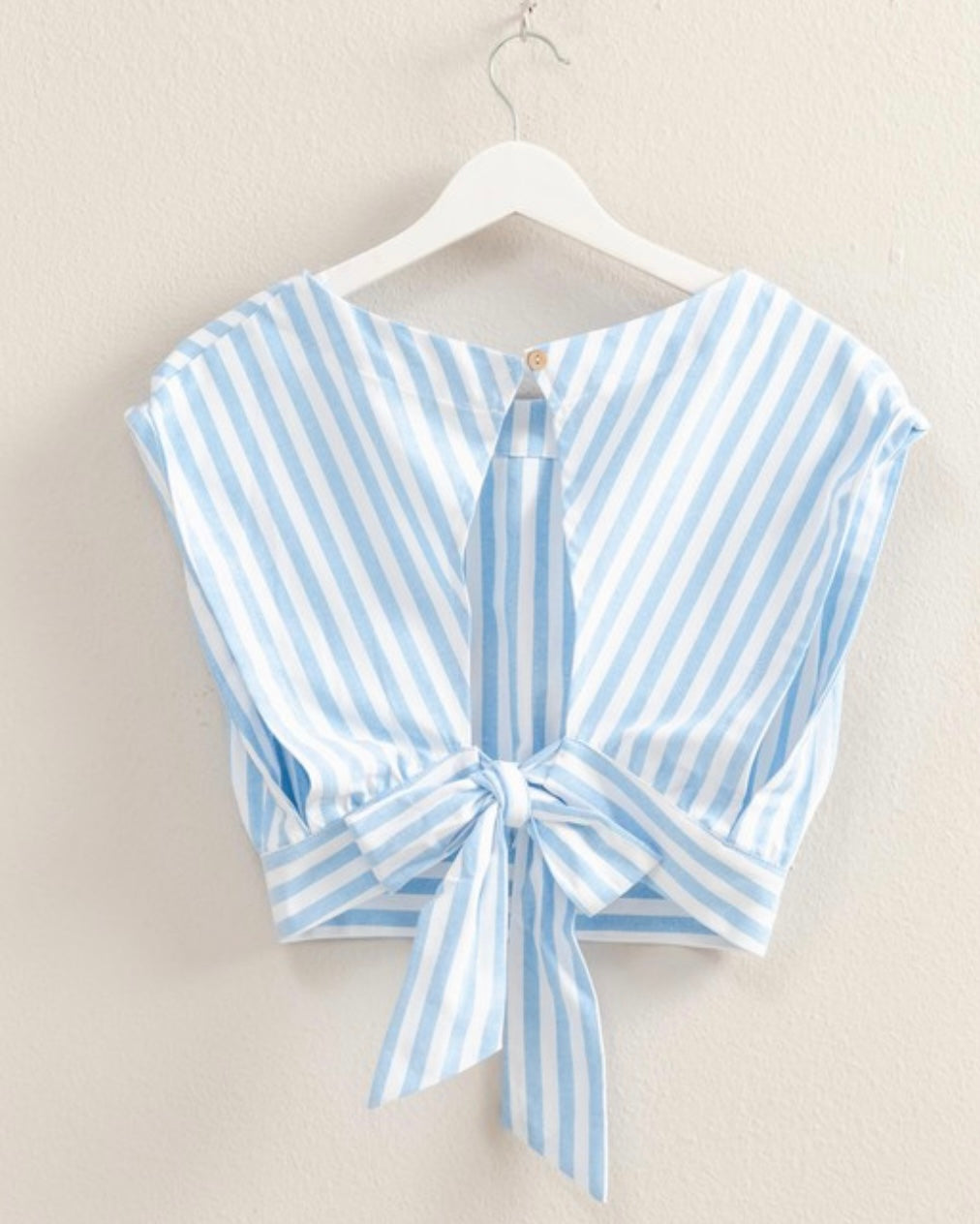 Blue White Stripe Tying Top