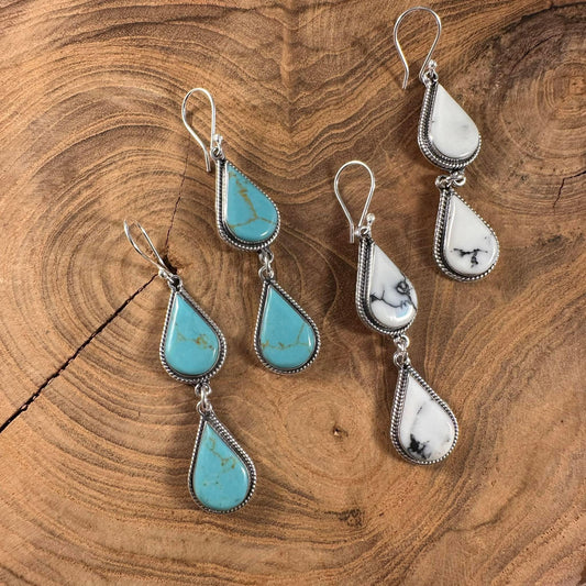 Turquoise Tear Drop Earrings