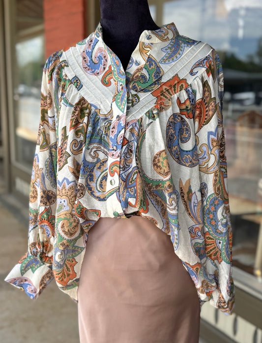 Ivory Paisley Blouse