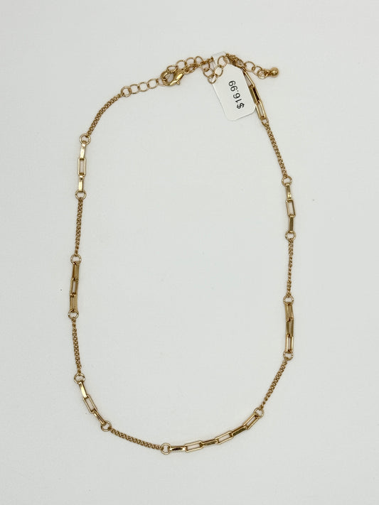 Abstract Gold Chain Necklace