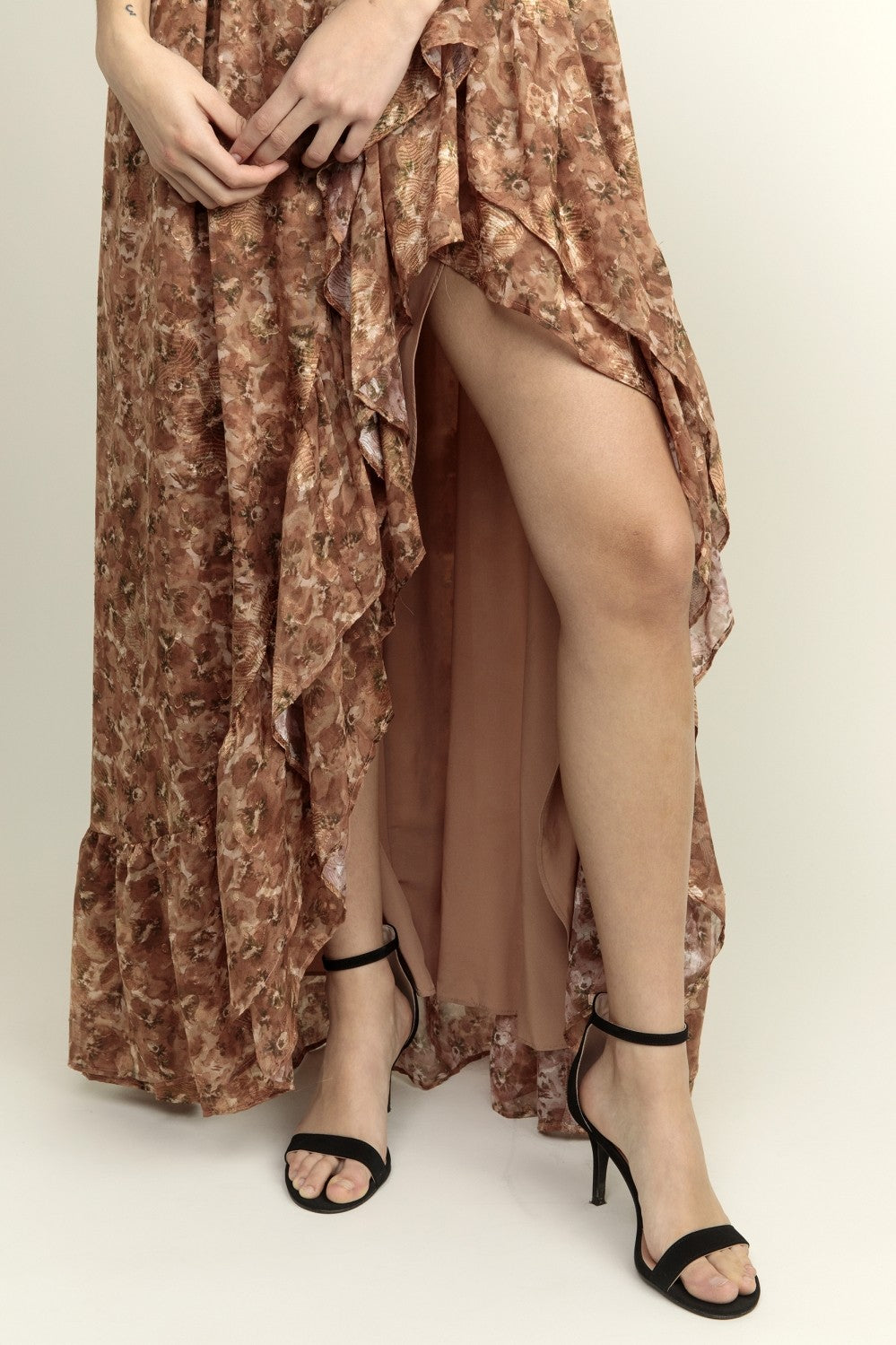 Shades of Brown Floral Dress