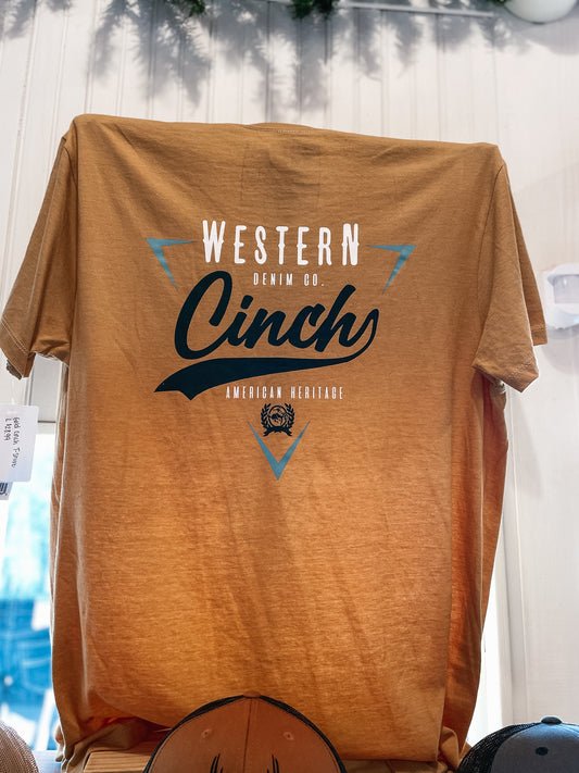 Camiseta con cincha dorada