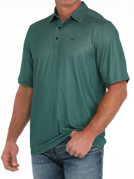 Cinch Turquoise Green Arenaflex Polo