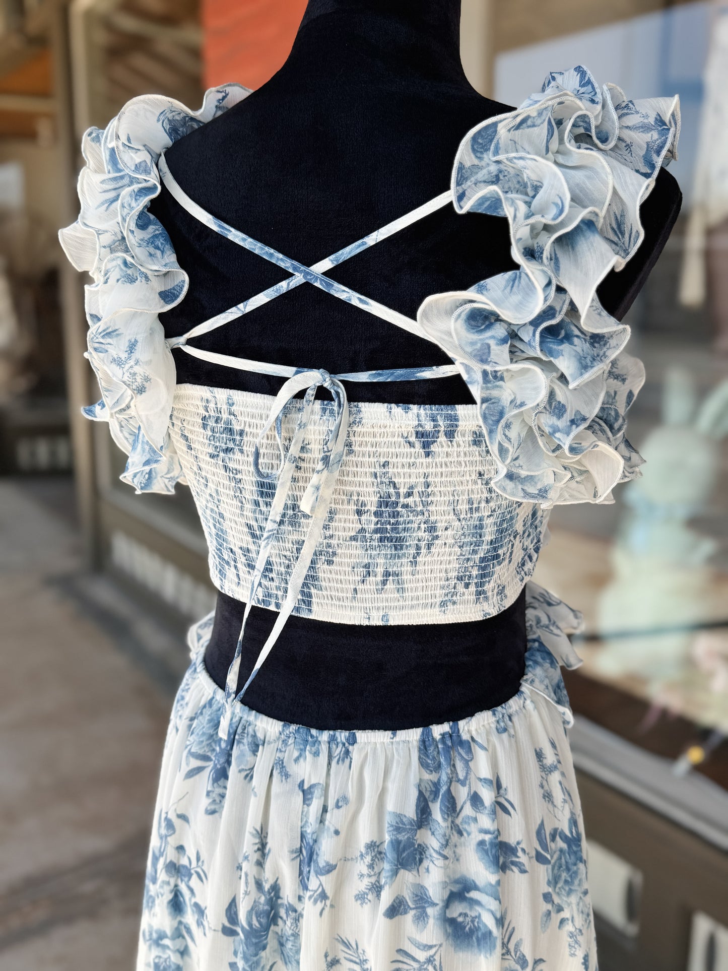 Palace Blue Floral Midi Dress