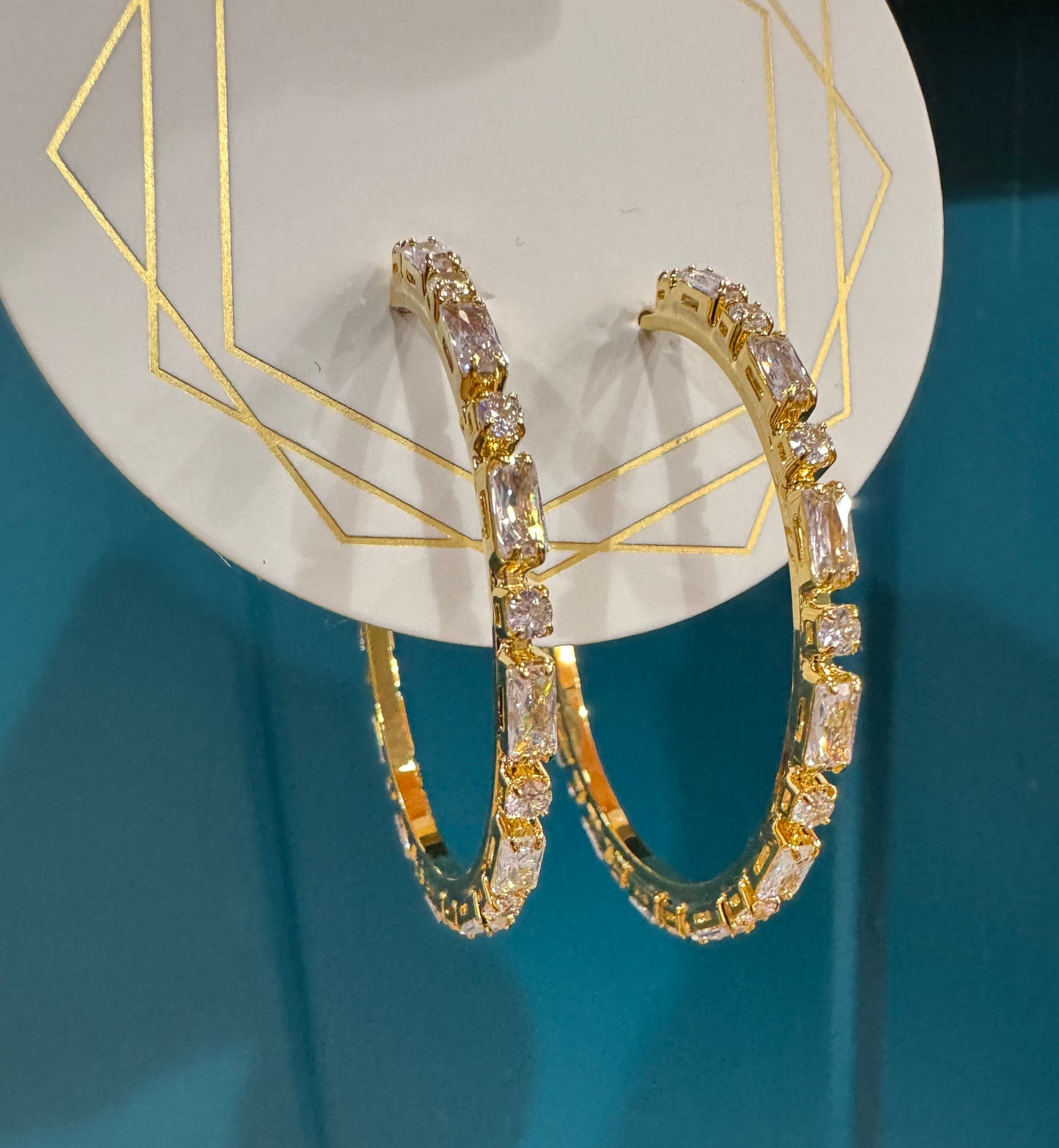Gold Dazzling Hoops
