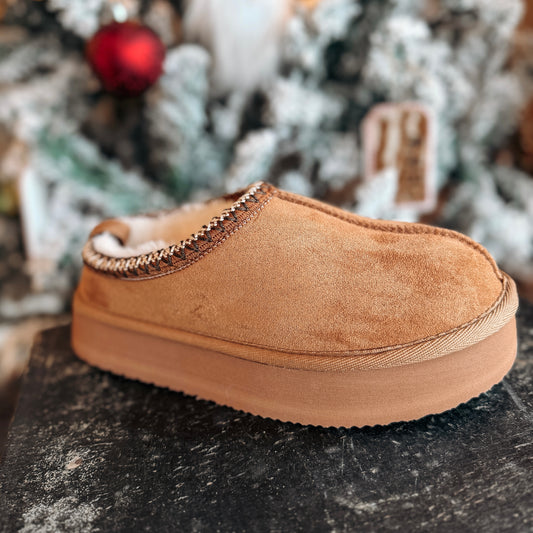 Tan Platform Slipper