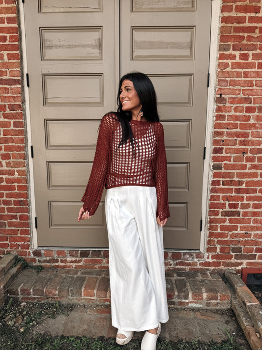 Desert Rust Knit Sweater