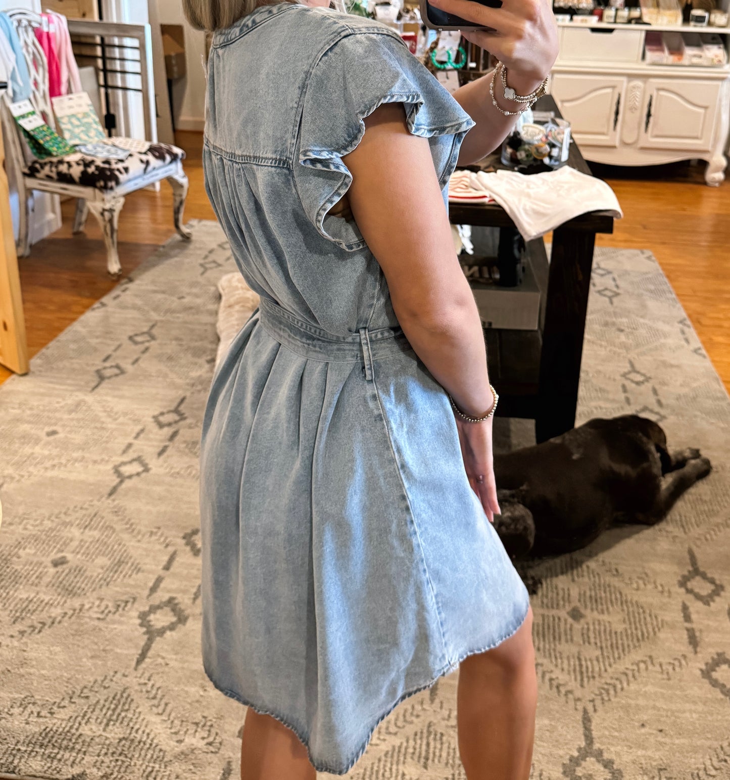 Denim Button Down Mini Dress