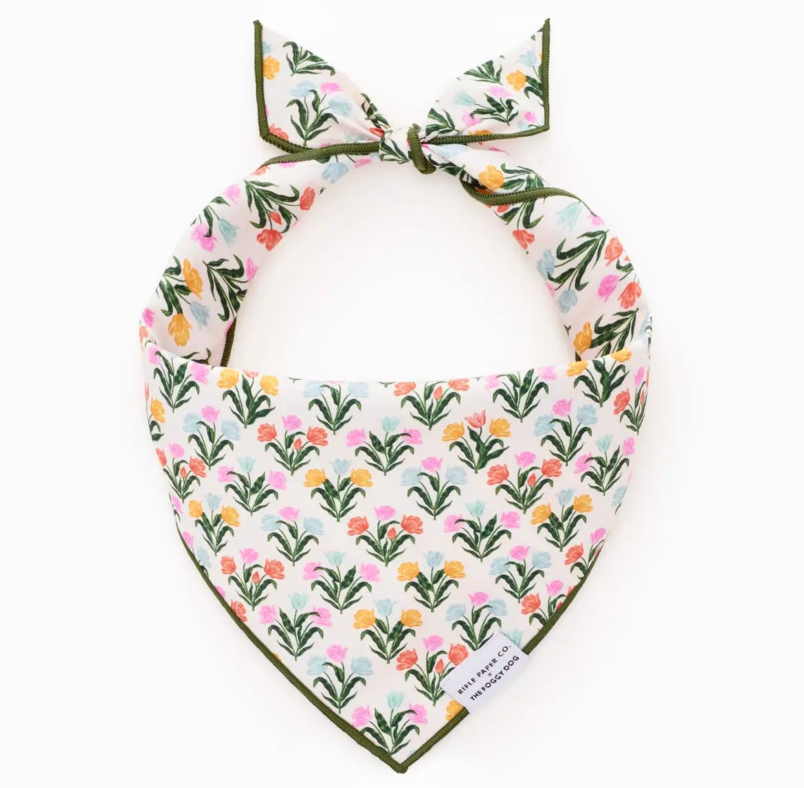 Tulips Spring Dog Bandana: Medium