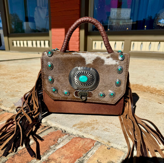 Cowhide Box Purse