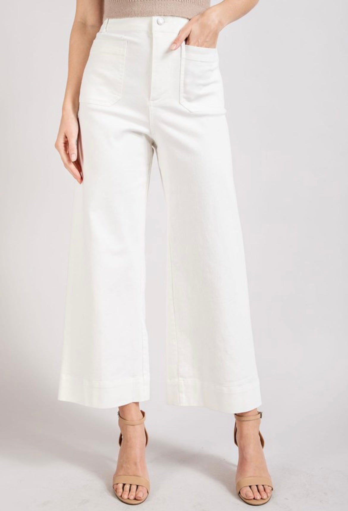 Off White Square Pocket Crop Denim