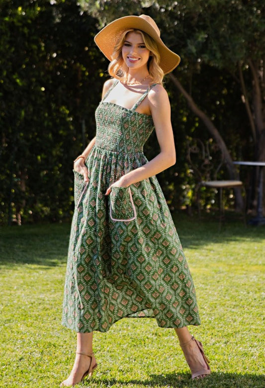 Green Tea Midi Dress