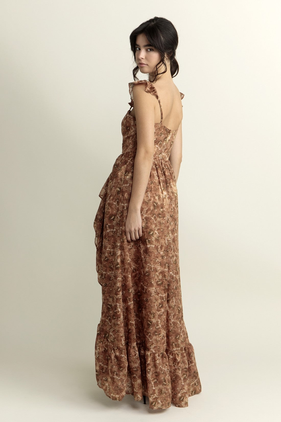 Shades of Brown Floral Dress