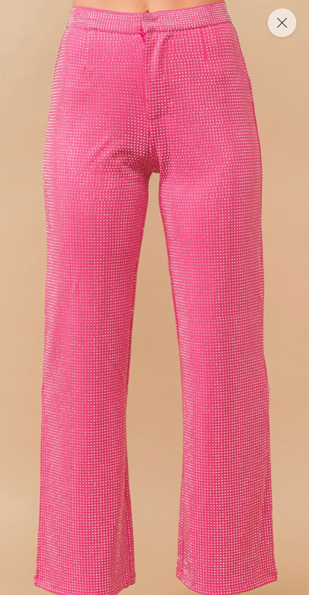 Pink Rhinestone Pants
