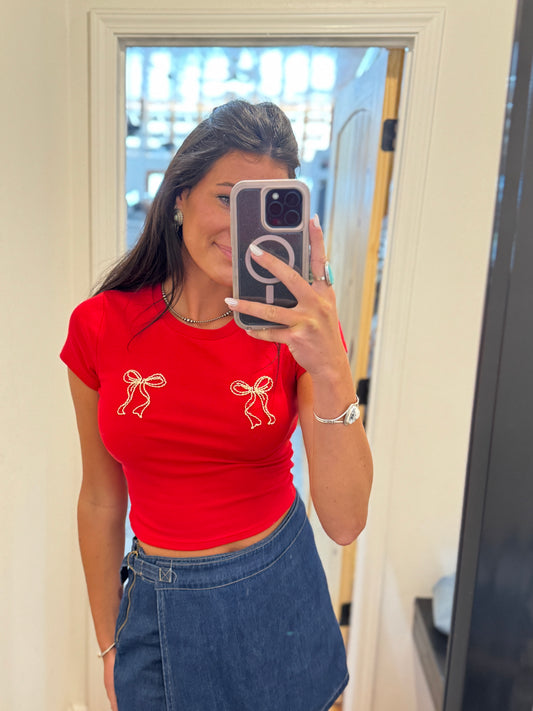 Red Hot Bow Top
