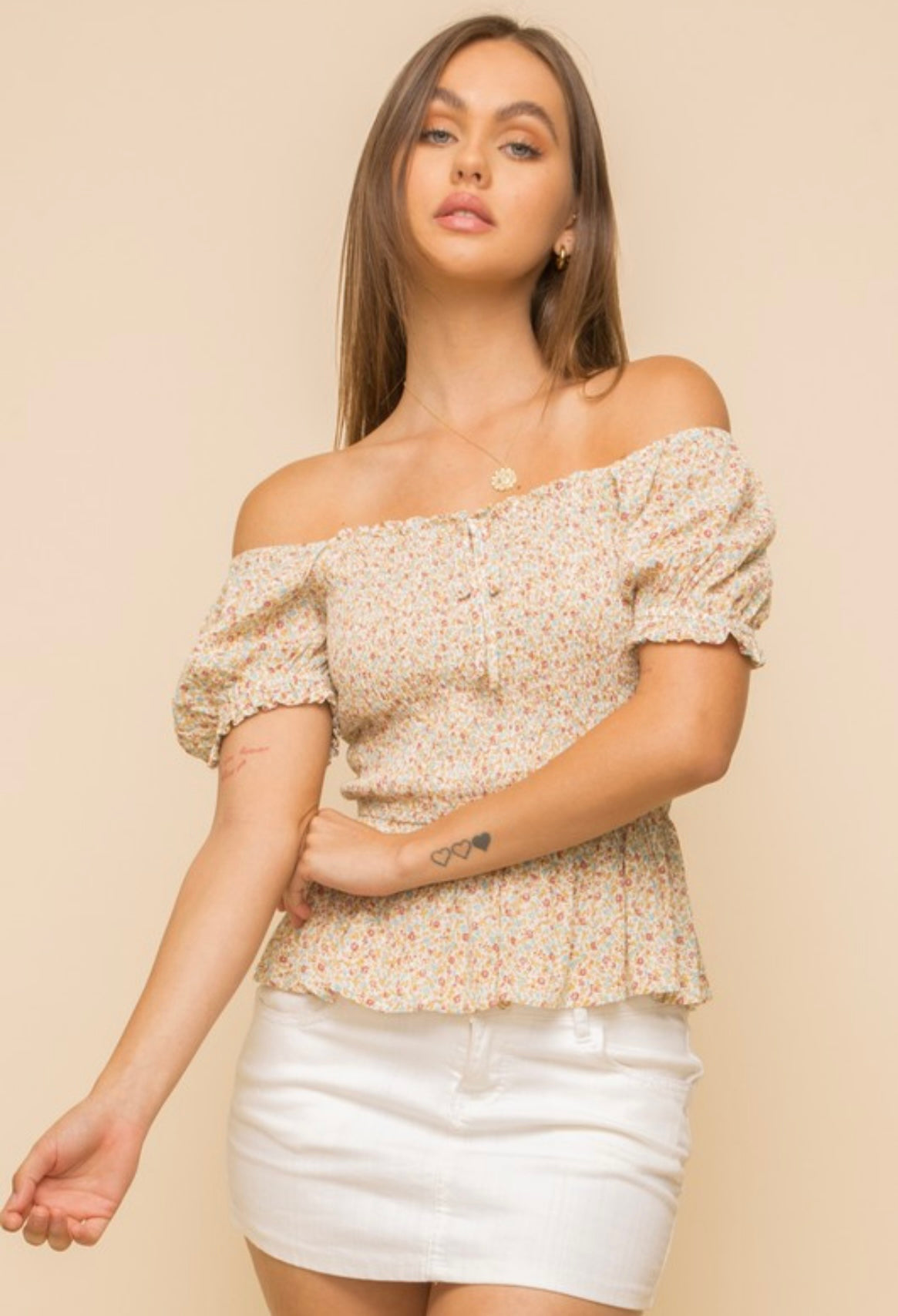 Floral Smocked Top