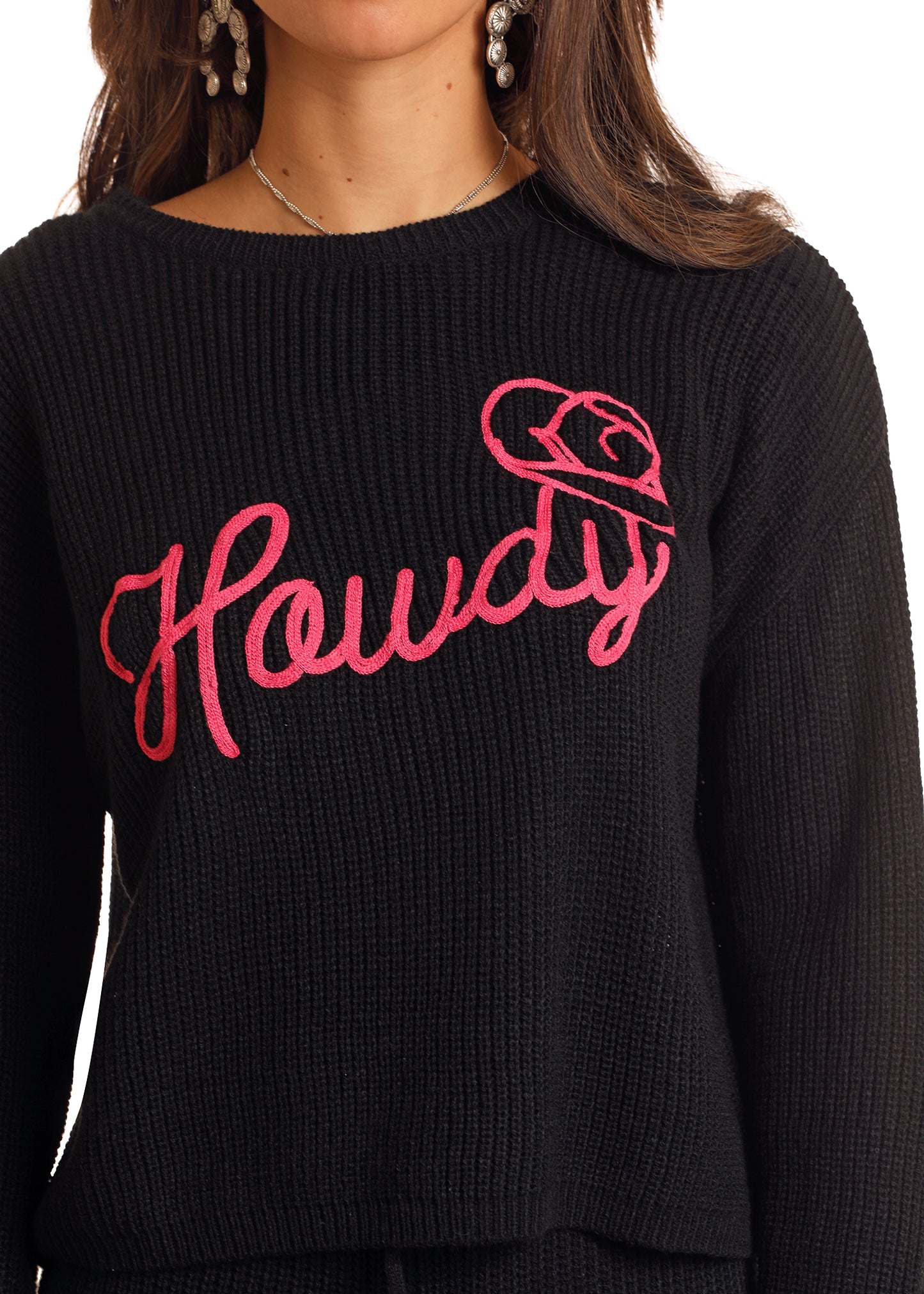 Black Pink Howdy Sweater