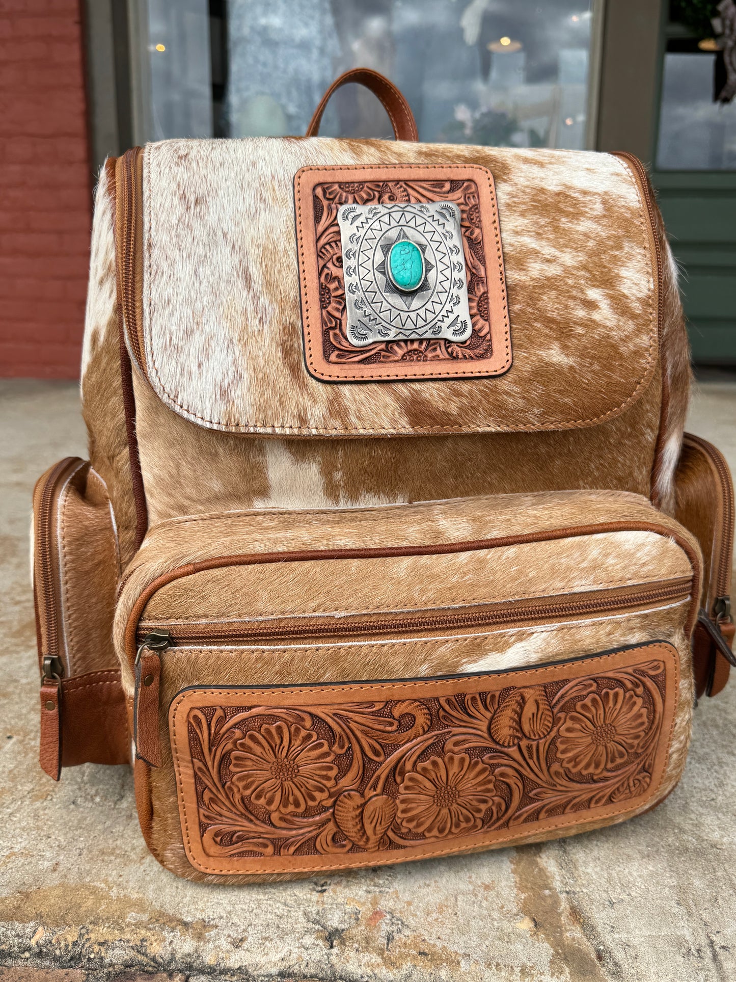 Light Brown Cowhide Backpack