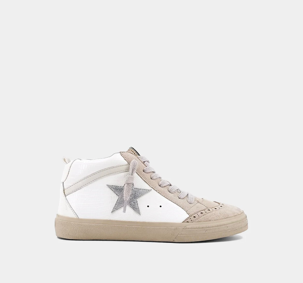 Paulina White Midtop Sneaker