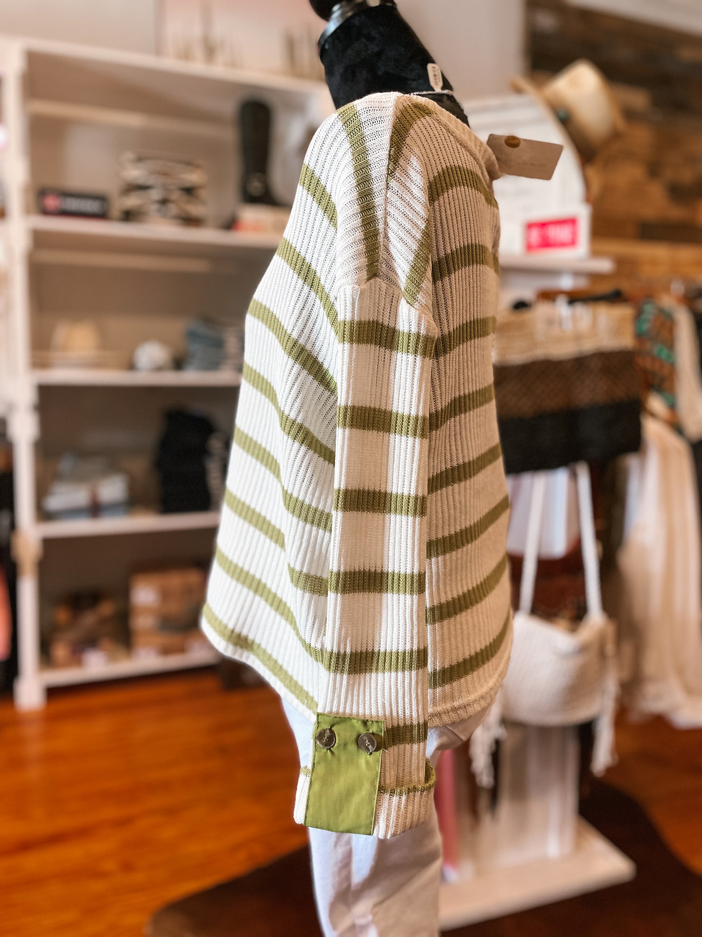 Striped Light Weight Knit Top