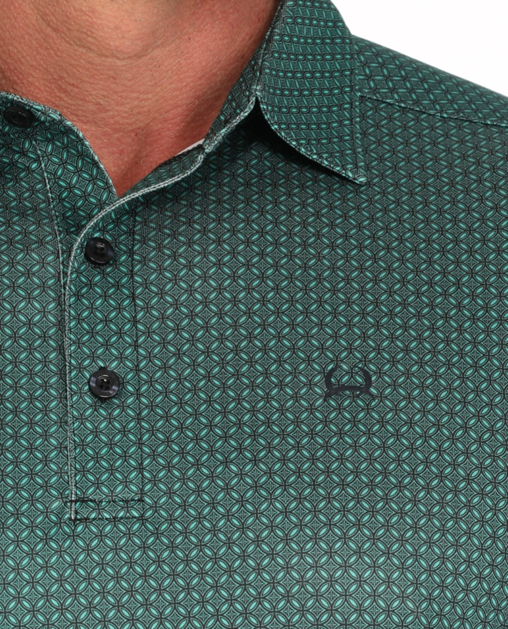 Cinch Turquoise Green Arenaflex Polo