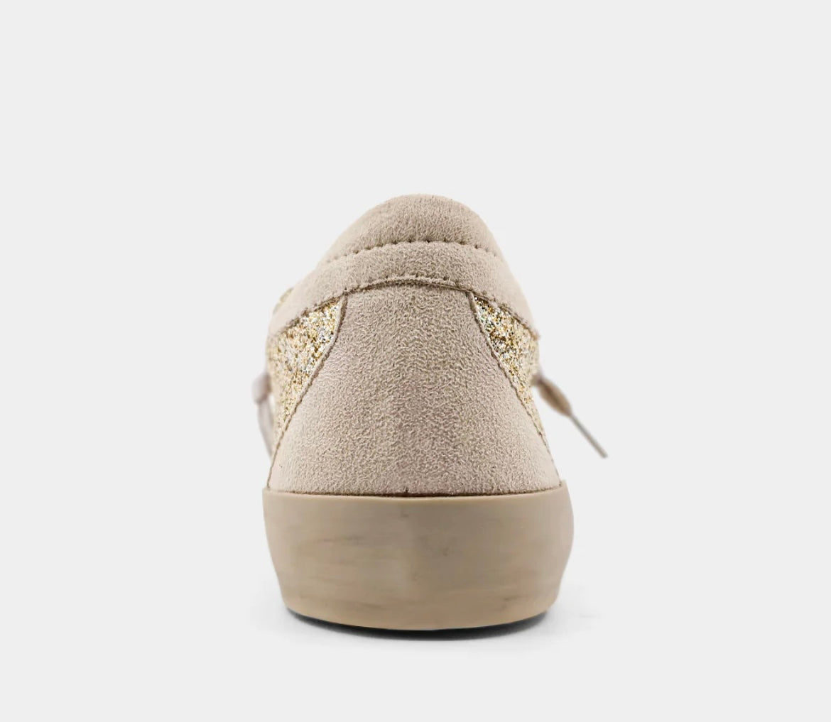 Paula Light Gold Glitter Sneaker