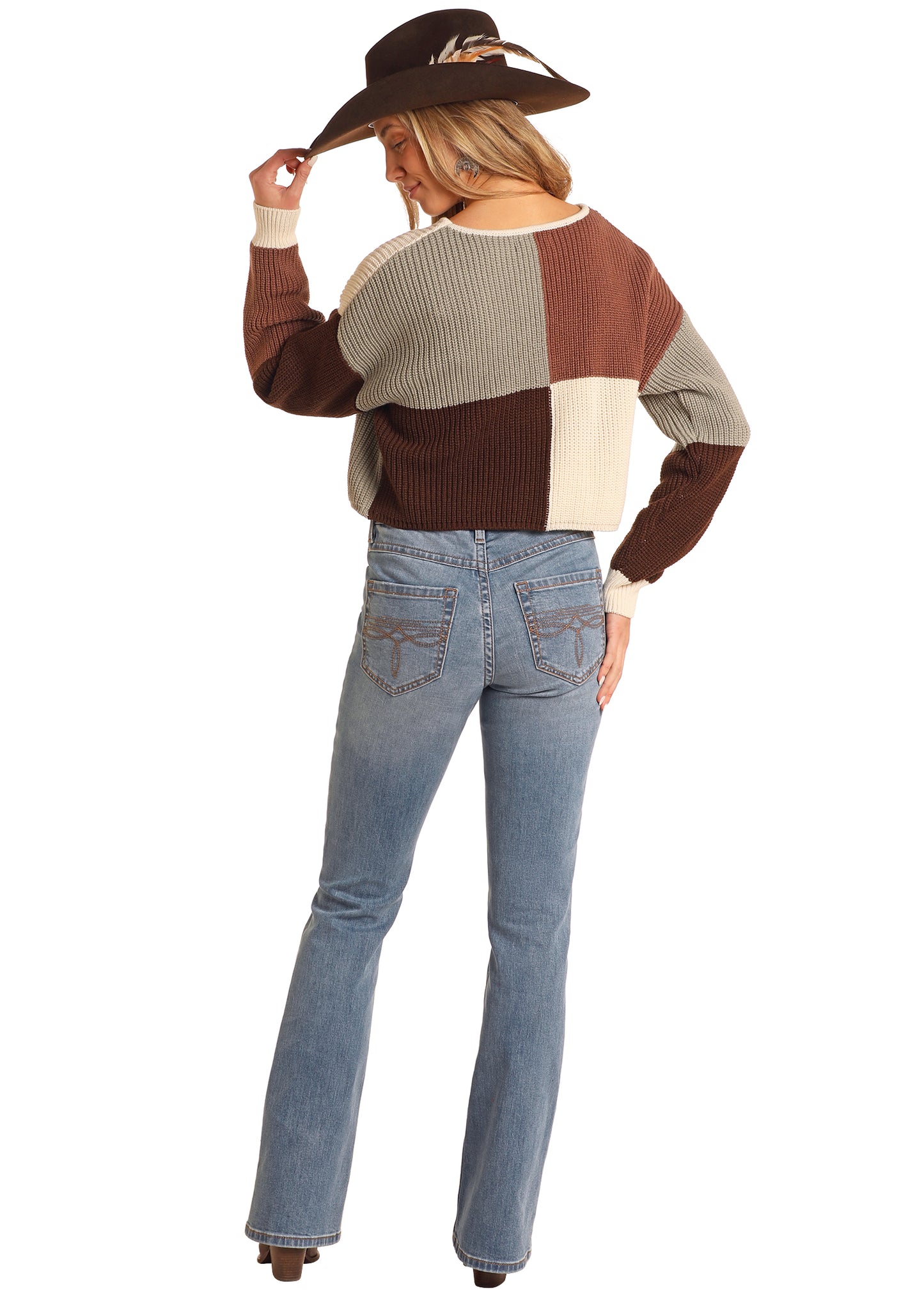 Earth Color Block Sweater