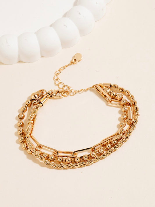 Layered Gold Chain Bracelet