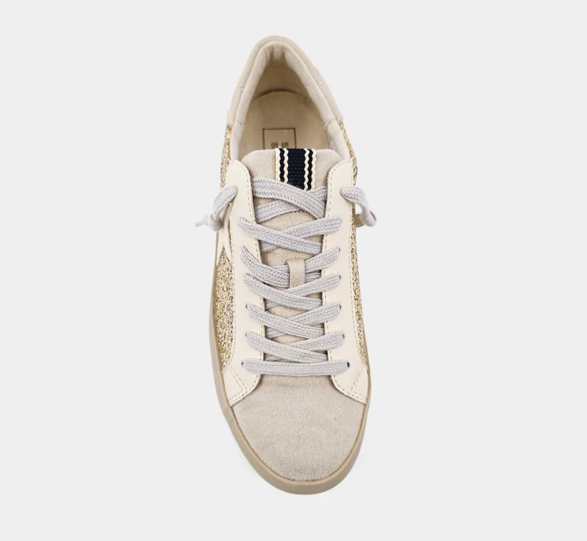 Paula Light Gold Glitter Sneaker