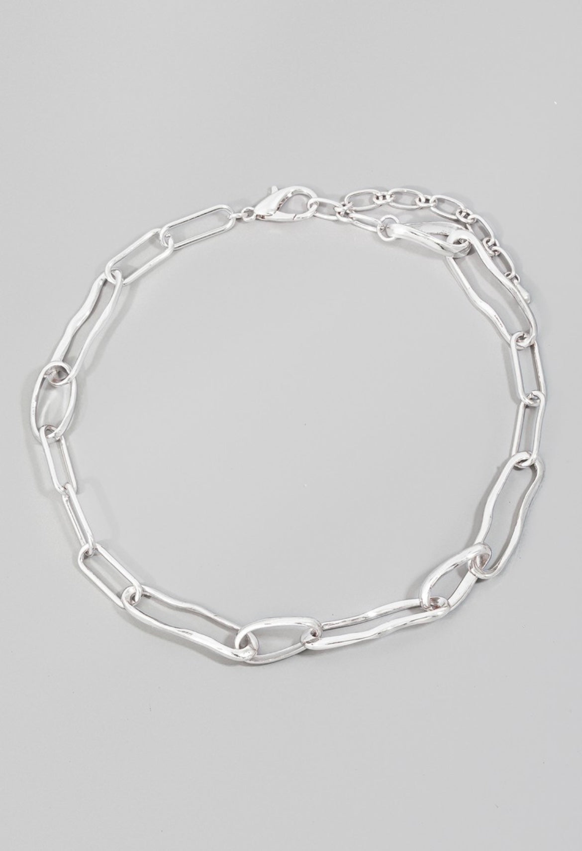 Abstract Oval Chain Necklace