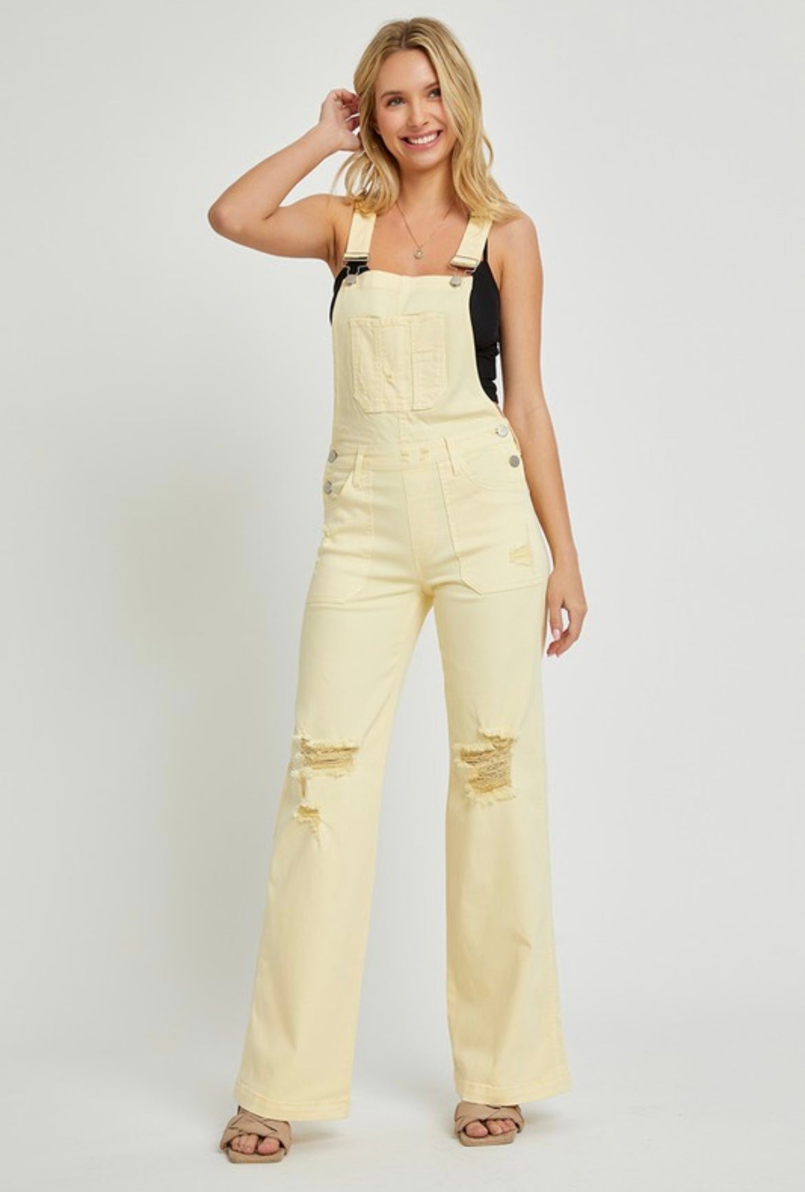 Risen Pale Yellow Overalls