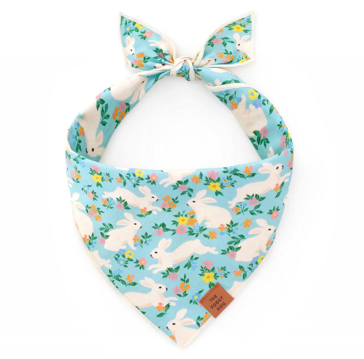 Bunny Garden Reversible Easter Dog Bandana: Small