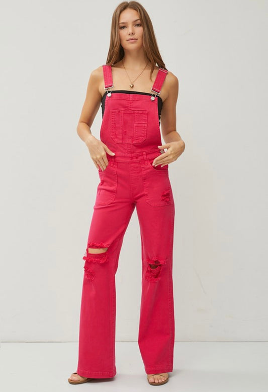 Risen Fuchsia Pink Overalls