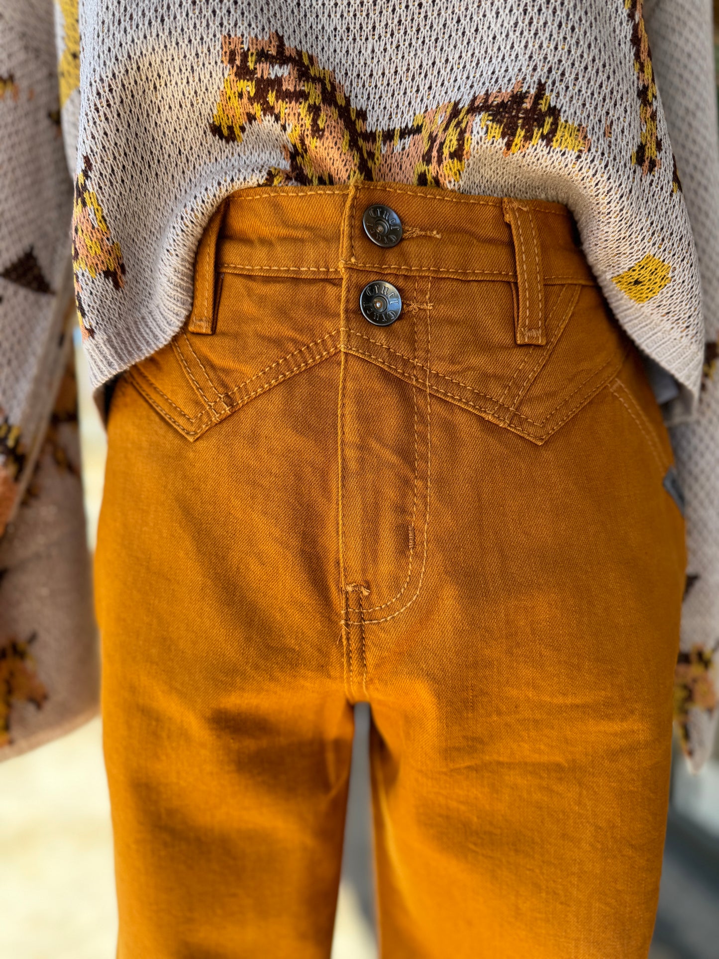 Quinn Mustard Vintage Denim