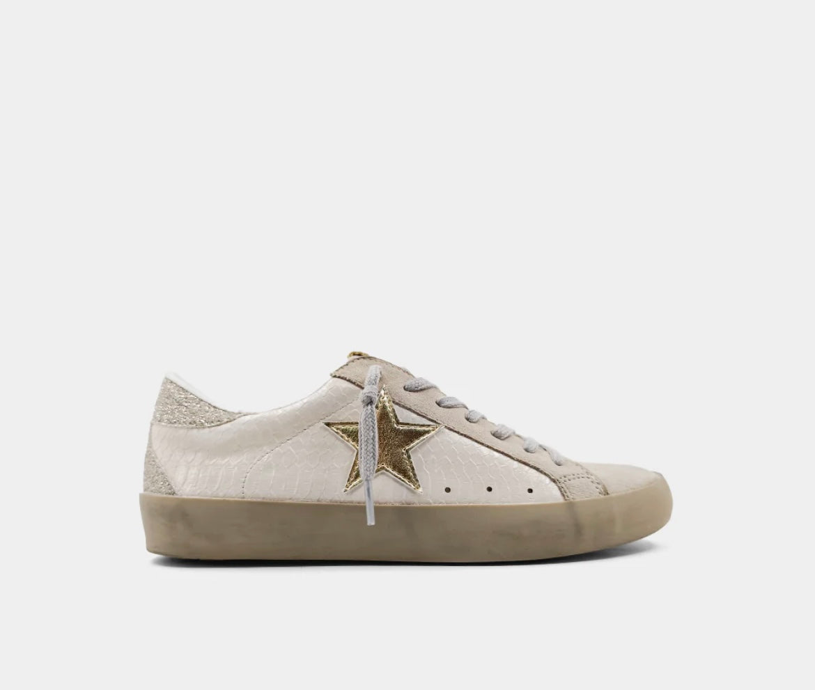 Paula Bone Snake Low Top Sneakers