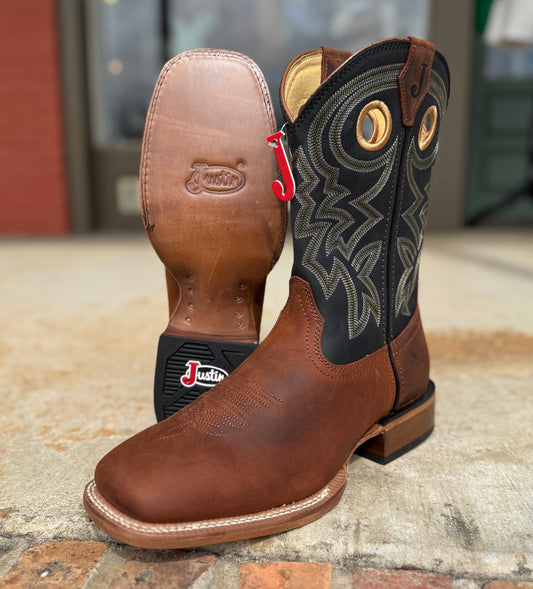 Big News Brown & Black Justin Boot