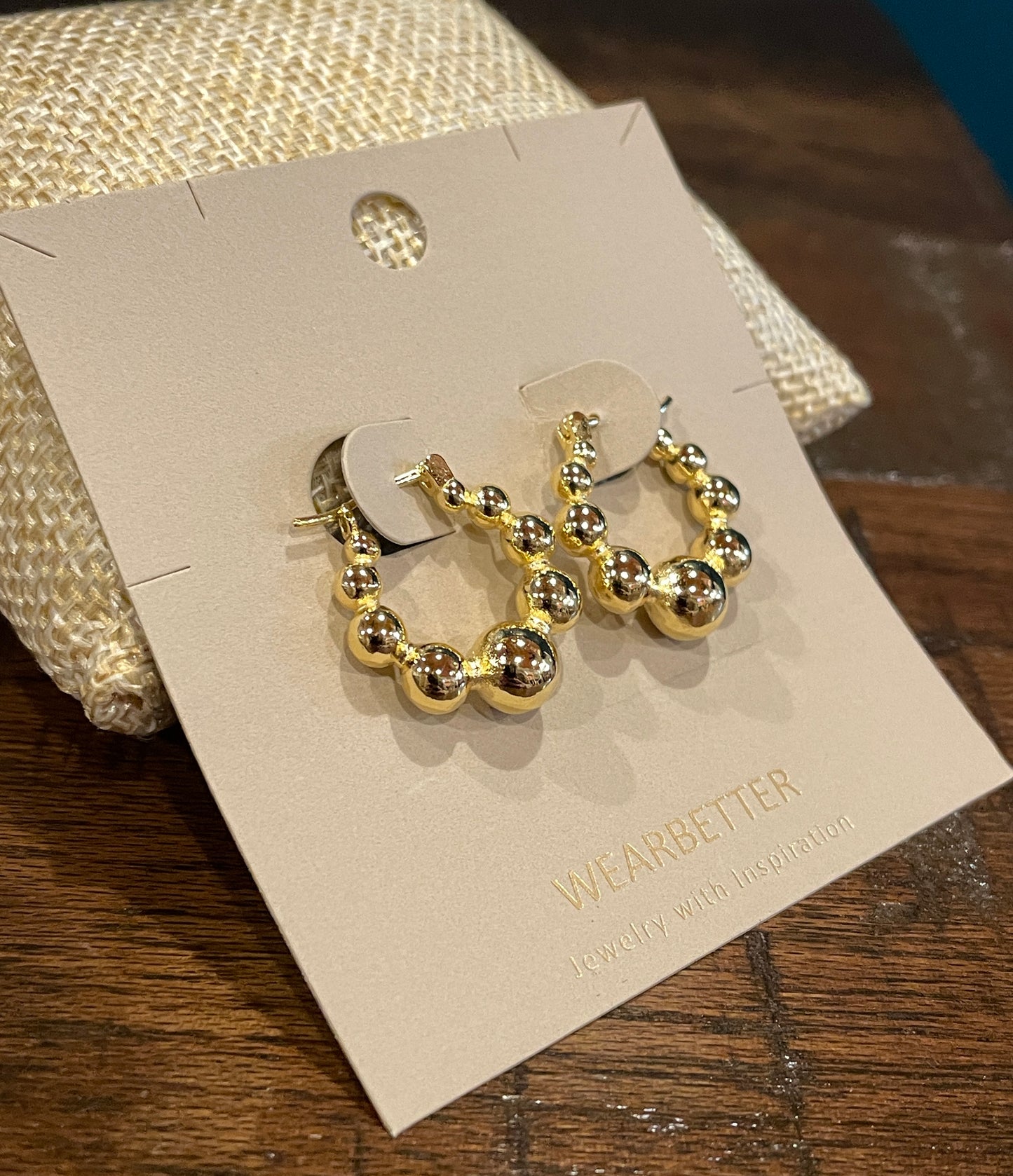 Gold Ball Hoops